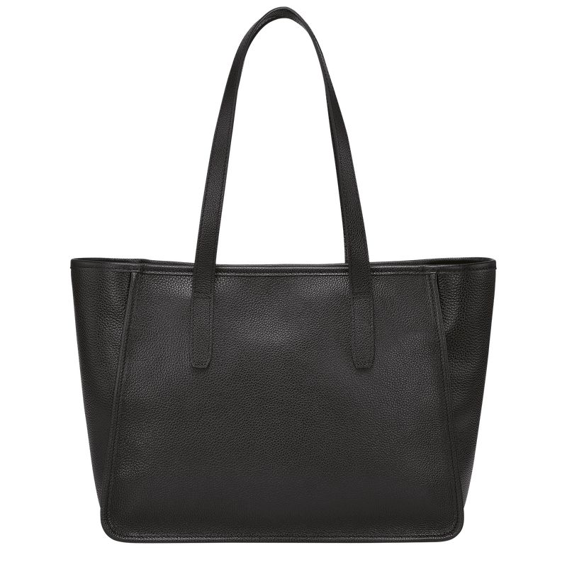 Women Longchamp Le Foulonné L Tote Bag Black | Ireland-513OUDRBX