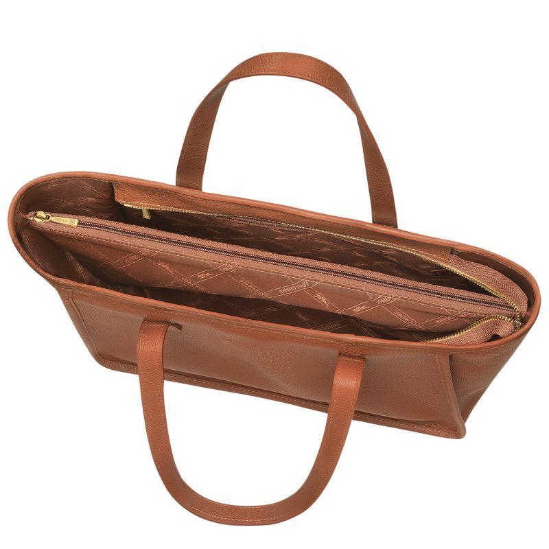 Women Longchamp Le Foulonné L Tote Bag Brown | Ireland-563YEGUDO