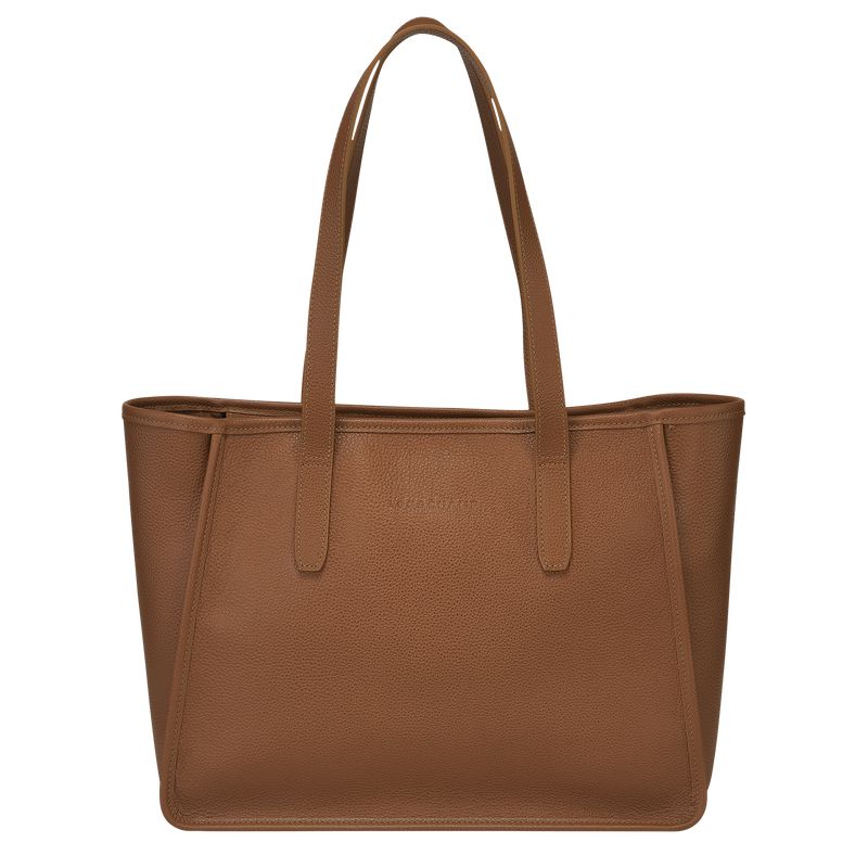 Women Longchamp Le Foulonné L Tote Bag Brown | Ireland-563YEGUDO