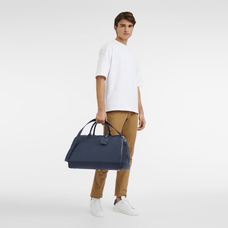 Women Longchamp Le Foulonné L Travel Bag Navy | Ireland-084HVBGYK