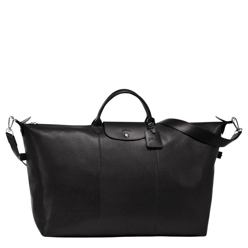 Women Longchamp Le Foulonné L Travel Bag Black | Ireland-236GDXBKW