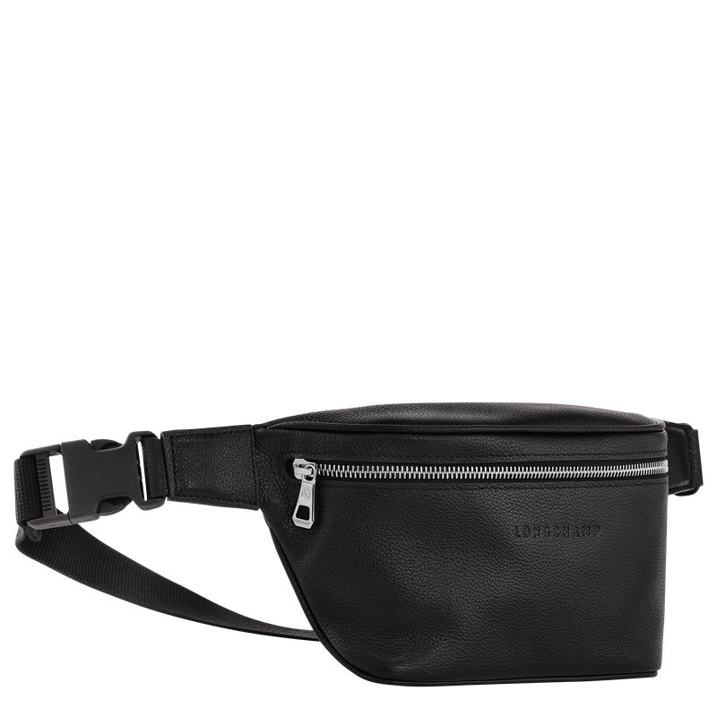 Women Longchamp Le Foulonné M Belt Bag Black | Ireland-257MAJVPK