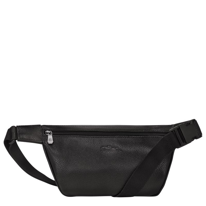 Women Longchamp Le Foulonné M Belt Bag Black | Ireland-257MAJVPK