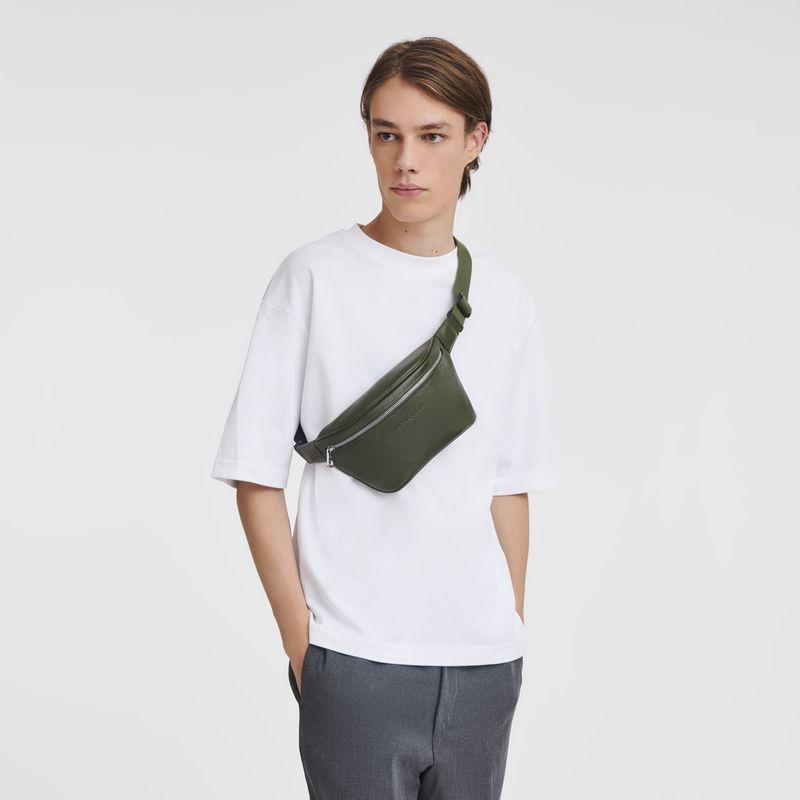 Women Longchamp Le Foulonné M Belt Bag Khaki | Ireland-487BAZROD