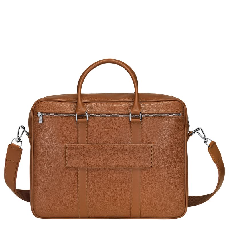 Women Longchamp Le Foulonné M Briefcase Brown | Ireland-651IOMCDB