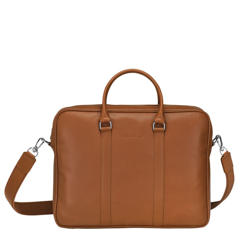 Women Longchamp Le Foulonné M Briefcase Brown | Ireland-651IOMCDB