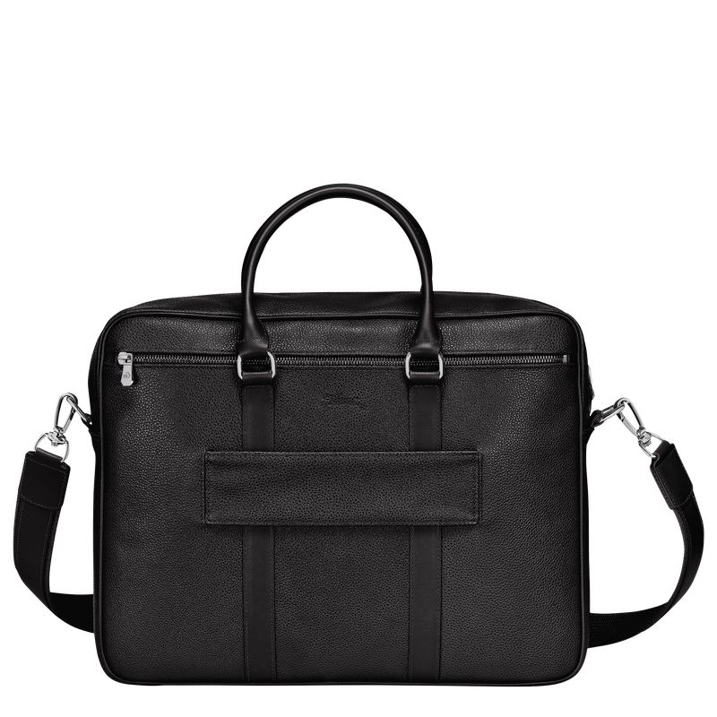 Women Longchamp Le Foulonné M Briefcase Black | Ireland-941QWTOPR