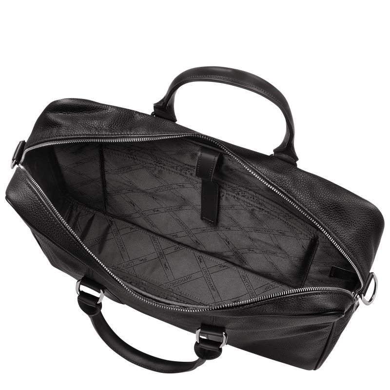 Women Longchamp Le Foulonné M Briefcase Black | Ireland-941QWTOPR