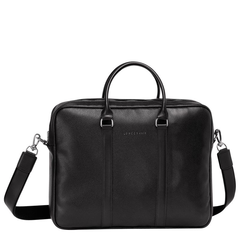 Women Longchamp Le Foulonné M Briefcase Black | Ireland-941QWTOPR