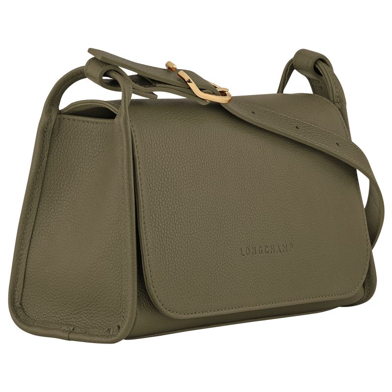 Women Longchamp Le Foulonné M Crossbody Bag Khaki | Ireland-308RXPBTD
