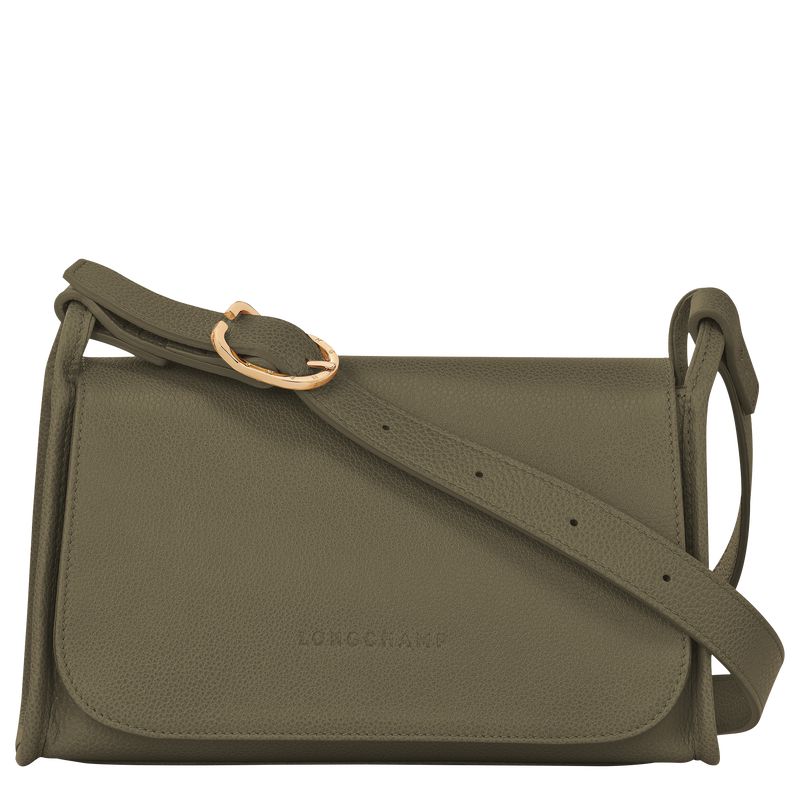 Women Longchamp Le Foulonné M Crossbody Bag Khaki | Ireland-308RXPBTD