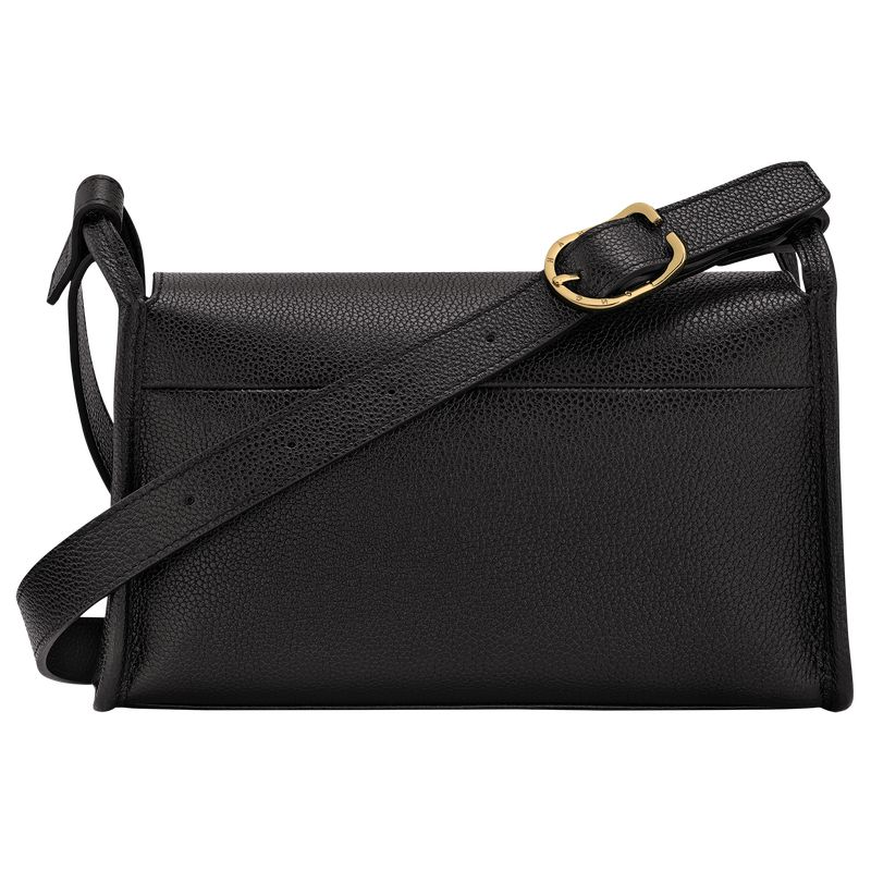 Women Longchamp Le Foulonné M Crossbody Bag Black | Ireland-129VNZJLO