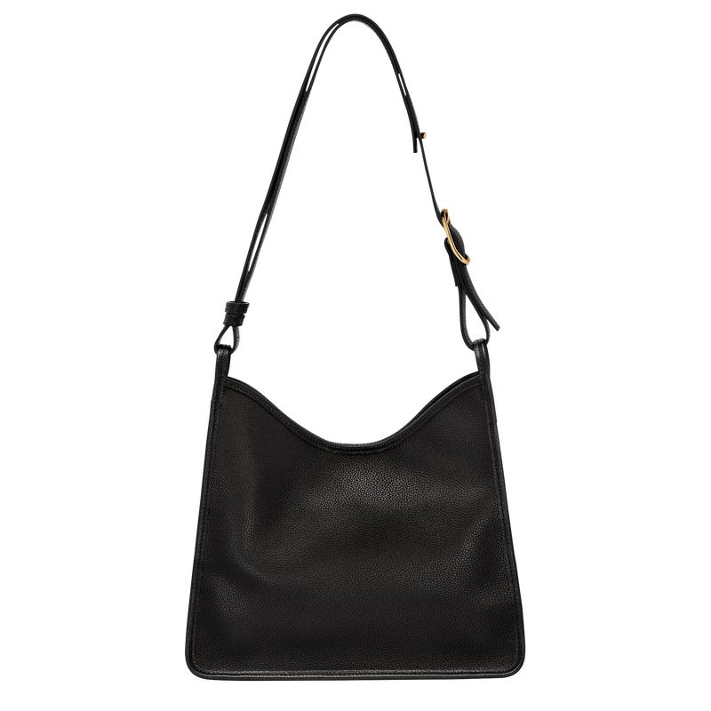 Women Longchamp Le Foulonné M Hobo Bag Black | Ireland-564VNIQWG