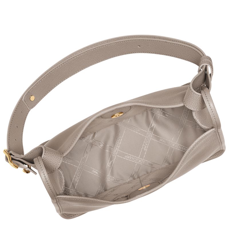 Women Longchamp Le Foulonné M Hobo Bag Grey | Ireland-290BFOVHU