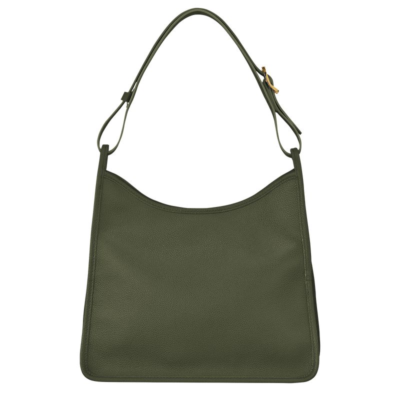 Women Longchamp Le Foulonné M Hobo Bag Khaki | Ireland-314YGMFXK