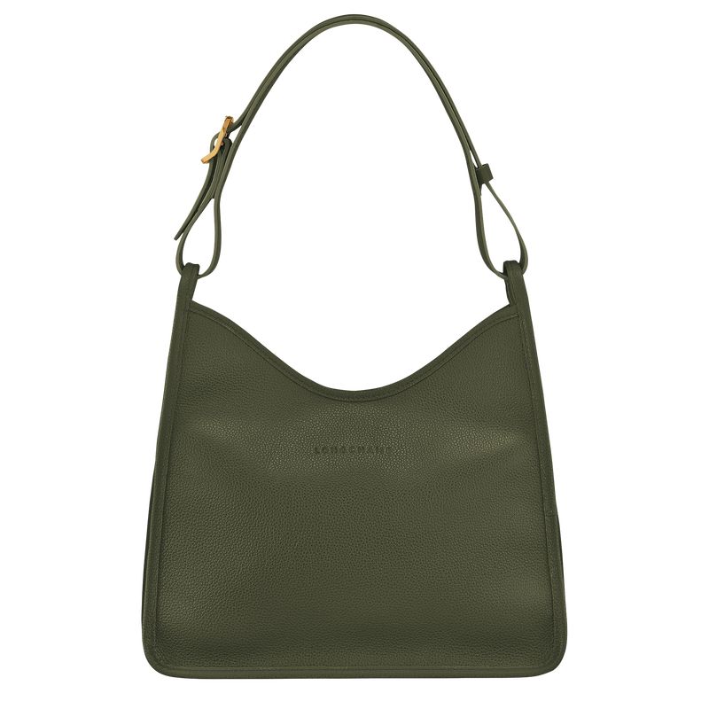 Women Longchamp Le Foulonné M Hobo Bag Khaki | Ireland-314YGMFXK