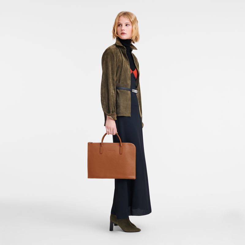 Women Longchamp Le Foulonné S Briefcase Brown | Ireland-015VTPFCH
