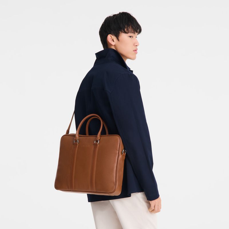 Women Longchamp Le Foulonné S Briefcase Brown | Ireland-216WPHVTO