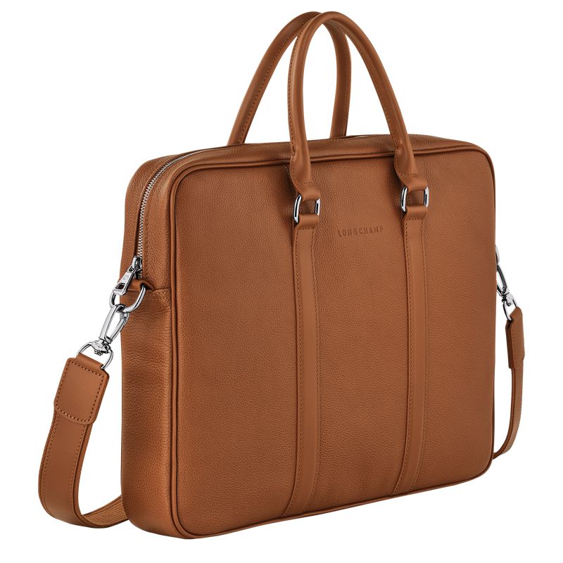 Women Longchamp Le Foulonné S Briefcase Brown | Ireland-216WPHVTO