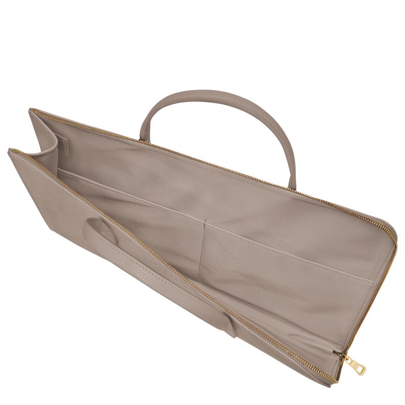 Women Longchamp Le Foulonné S Briefcase Grey | Ireland-795WTLDKX