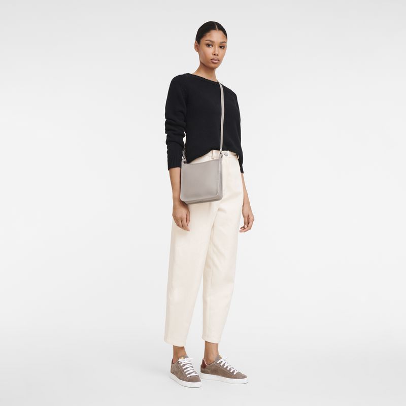 Women Longchamp Le Foulonné S Crossbody Bag Grey | Ireland-231TOIWDS