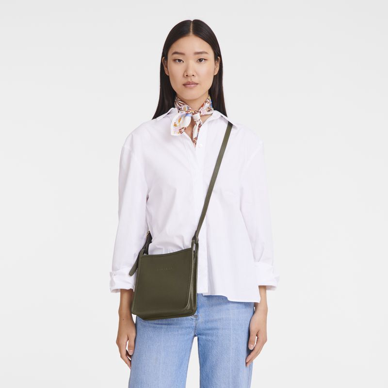 Women Longchamp Le Foulonné S Crossbody Bag Khaki | Ireland-438EWIGJD