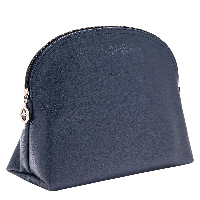 Women Longchamp Le Foulonné Toiletry Bags Navy | Ireland-164YCVDOT