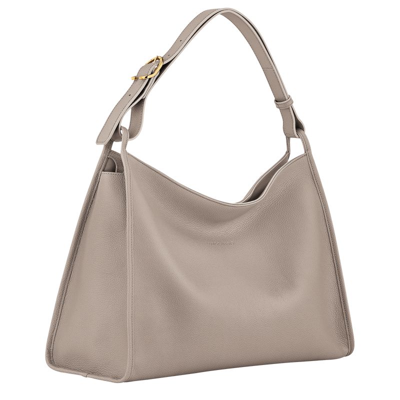 Women Longchamp Le Foulonné Xl Shoulder Bag Grey | Ireland-537LTXBNZ