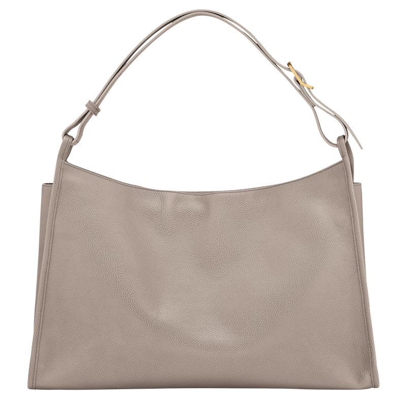 Women Longchamp Le Foulonné Xl Shoulder Bag Grey | Ireland-537LTXBNZ