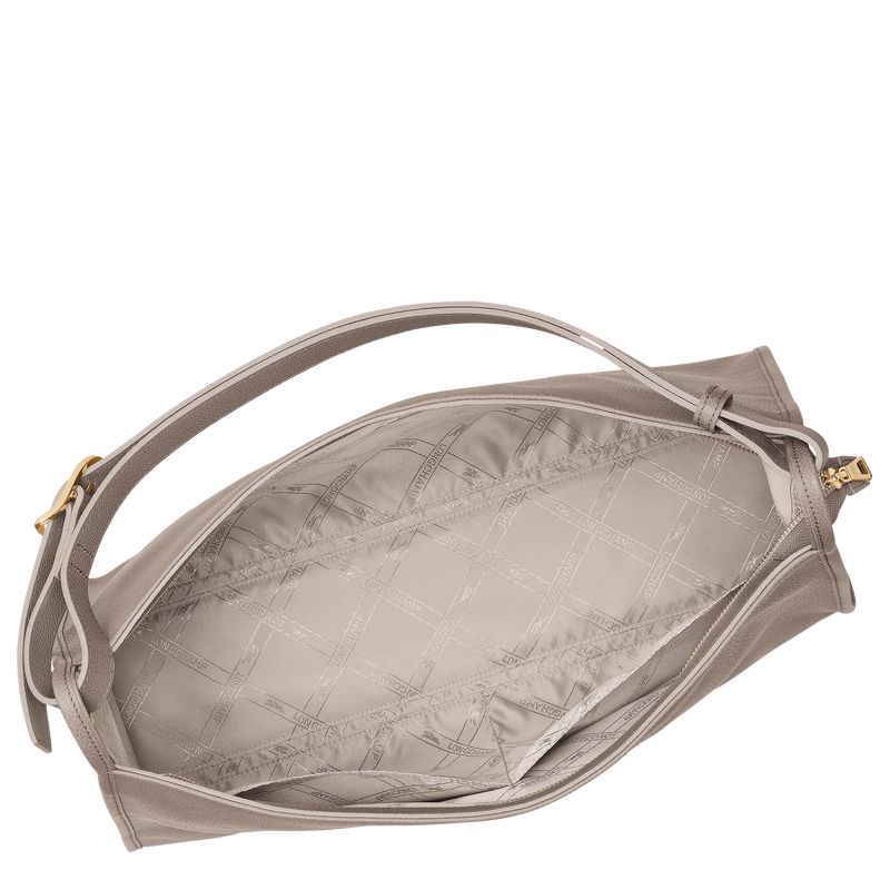 Women Longchamp Le Foulonné Xl Shoulder Bag Grey | Ireland-537LTXBNZ