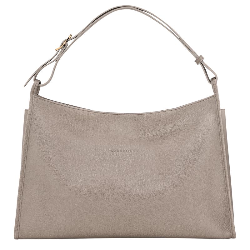 Women Longchamp Le Foulonné Xl Shoulder Bag Grey | Ireland-537LTXBNZ