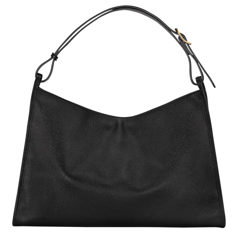 Women Longchamp Le Foulonné Xl Shoulder Bag Black | Ireland-673IXAPBZ