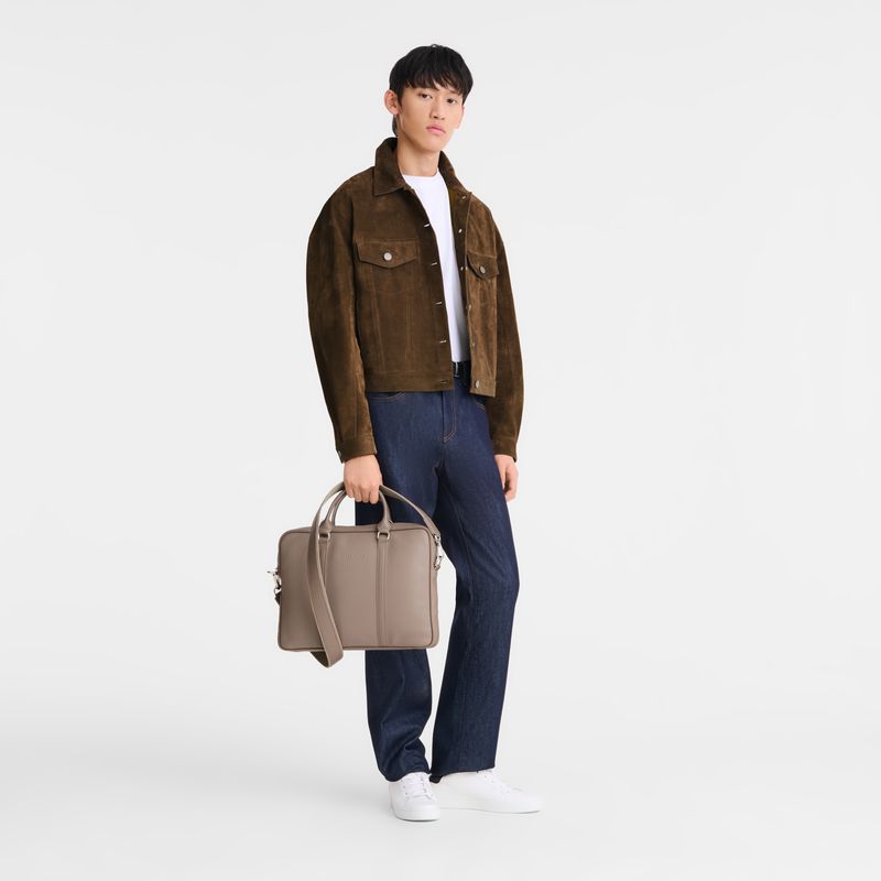 Women Longchamp Le Foulonné Xs Briefcase Beige | Ireland-607ZHFPUI