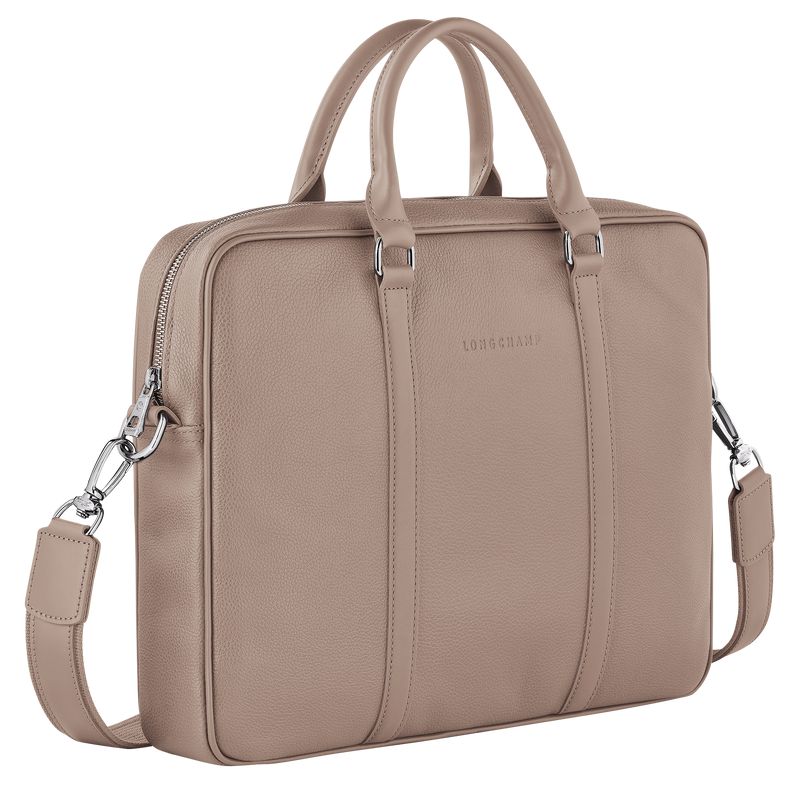 Women Longchamp Le Foulonné Xs Briefcase Beige | Ireland-607ZHFPUI