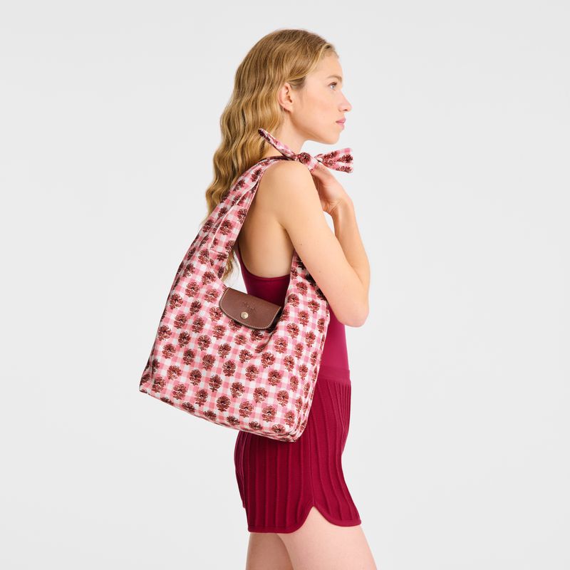 Women Longchamp Le Pliage Collection M Shoulder Bag Pink | Ireland-745DNIUSE