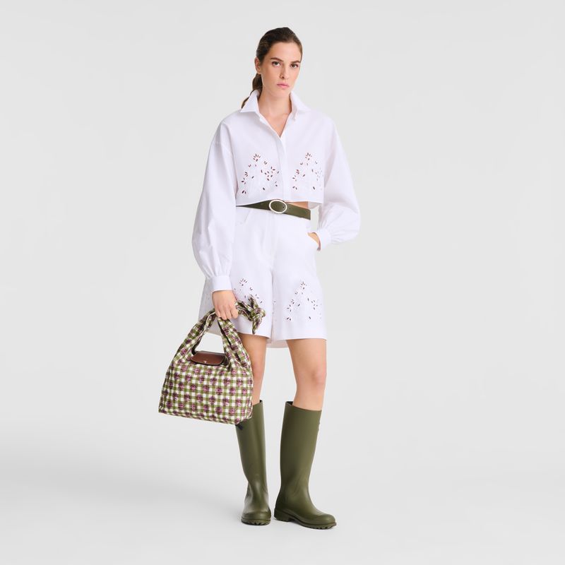 Women Longchamp Le Pliage Collection M Shoulder Bag Olive | Ireland-840EKXJZT