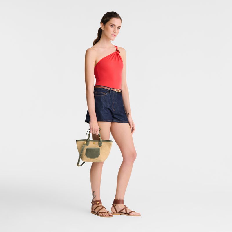 Women Longchamp Le Pliage Collection Xs Basket Tote Bag Brown / Olive | Ireland-596WKCBGE