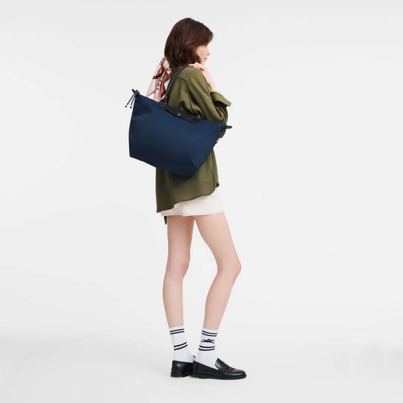 Women Longchamp Le Pliage Energy L Tote Bag Navy | Ireland-934JNPXDF