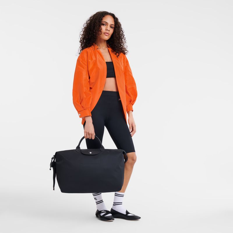 Women Longchamp Le Pliage Energy L Travel Bag Black | Ireland-654HRQIZS