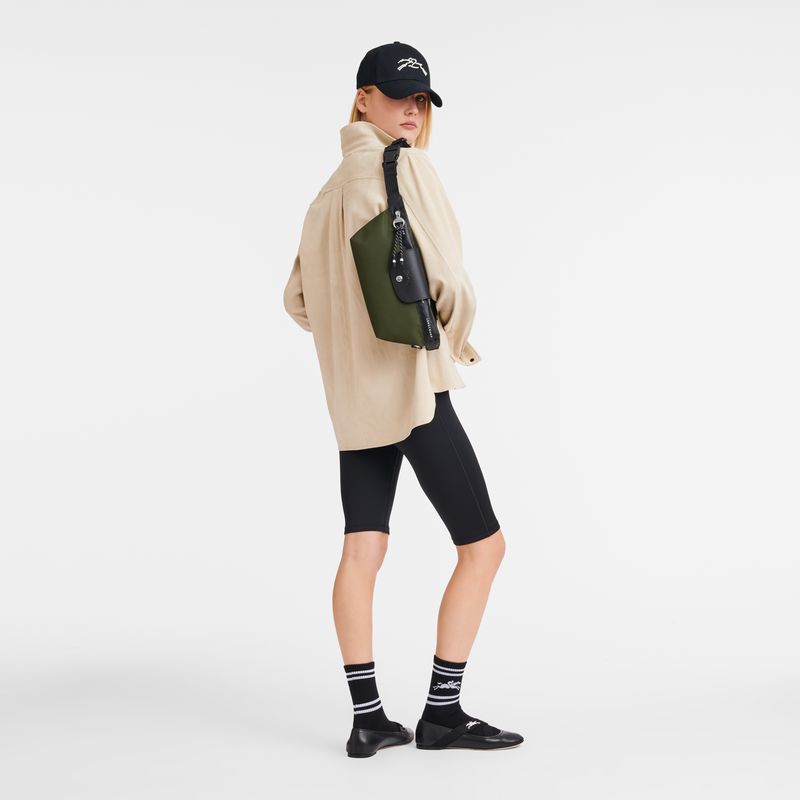 Women Longchamp Le Pliage Energy M Belt Bag Khaki | Ireland-318QHWPTA