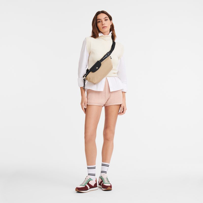 Women Longchamp Le Pliage Energy M Belt Bag Beige | Ireland-682XWCSPH