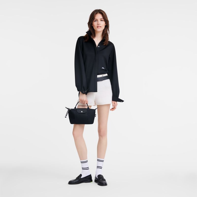 Women Longchamp Le Pliage Energy Pouch Black | Ireland-408TEIQLY