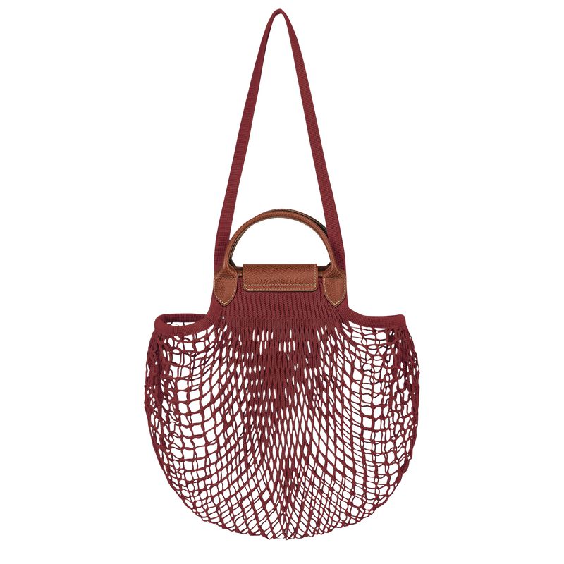 Women Longchamp Le Pliage Filet L Mesh Bag Dark Red | Ireland-359IWOKYZ