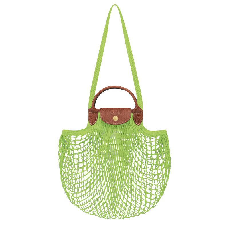 Women Longchamp Le Pliage Filet L Mesh Bag Light Green | Ireland-639CQGOVW