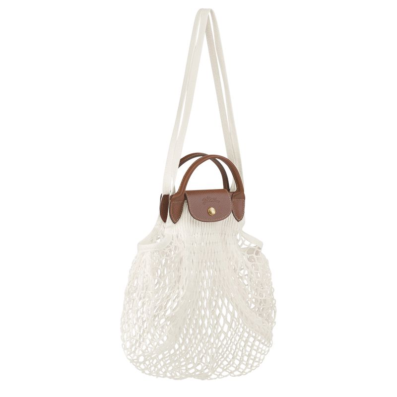Women Longchamp Le Pliage Filet L Mesh Bag Cream | Ireland-584OSWVHN