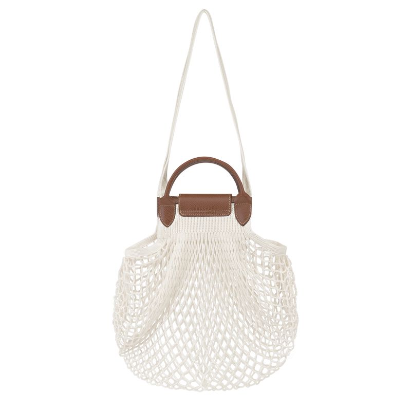 Women Longchamp Le Pliage Filet L Mesh Bag Cream | Ireland-584OSWVHN