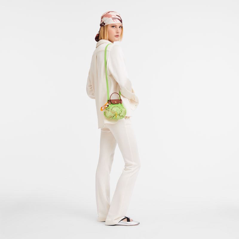 Women Longchamp Le Pliage Filet Xs Mesh Bag Light Green | Ireland-495CNQDBA