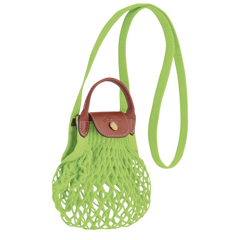 Women Longchamp Le Pliage Filet Xs Mesh Bag Light Green | Ireland-495CNQDBA