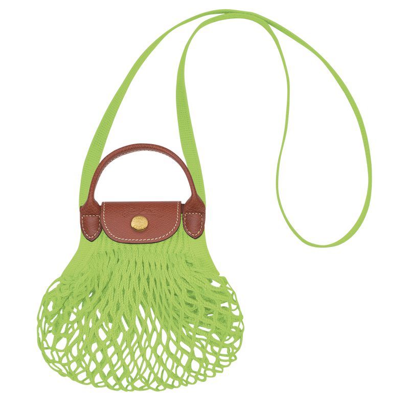 Women Longchamp Le Pliage Filet Xs Mesh Bag Light Green | Ireland-495CNQDBA