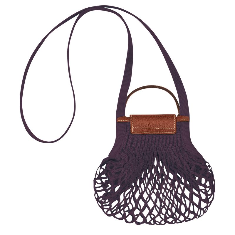 Women Longchamp Le Pliage Filet Xs Mesh Bag Dark Purple | Ireland-401FAGKQC